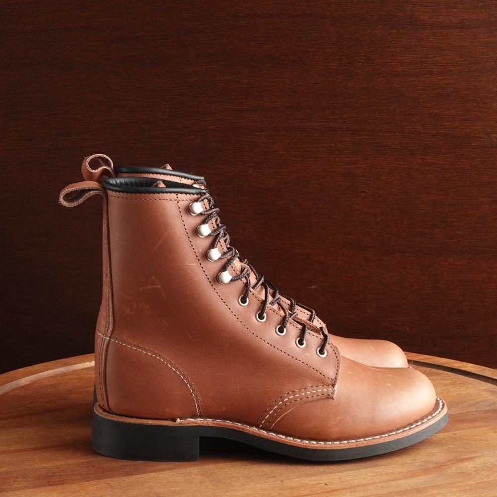 Red Wing Boots Womens SZ 5B Brown Silversmith Heritage Leather MiUSA Combat READ